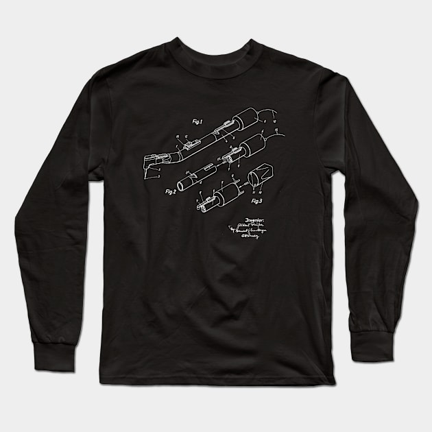 Dentist Drill Vintage Patent Drawing Long Sleeve T-Shirt by TheYoungDesigns